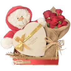Godiva Heart, Roses and Teddy