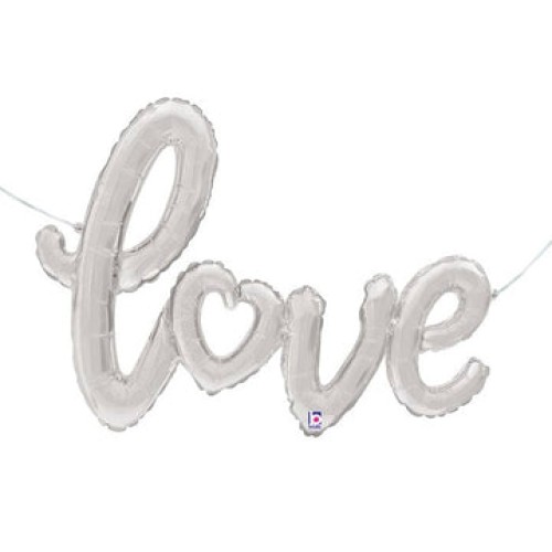 Love Letter Balloon - Silver 47 inch