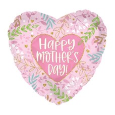 Happy Mother's Day Pink Heart Balloon