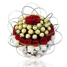 Ferrero Rocher and Roses Vase