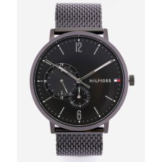 Tommy Hilfiger Men's Dial Stainless Steel Mesh Bracelet Watch, Black