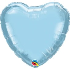 Pearl Blue Heart Foil Balloon