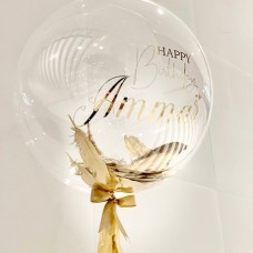 Personalised Bubble Balloon - Chrome Gold (20 inch bubble)