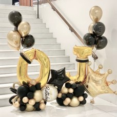 Metallic Letter Balloon Arrangement