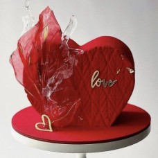 Red Heart Shaped Cake