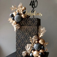 Black Rectangular Cake