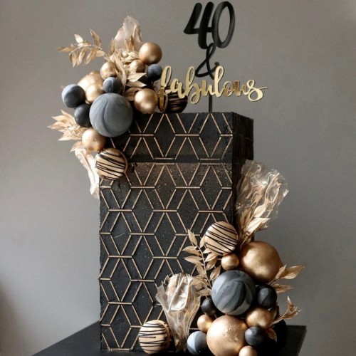Black Rectangular Cake