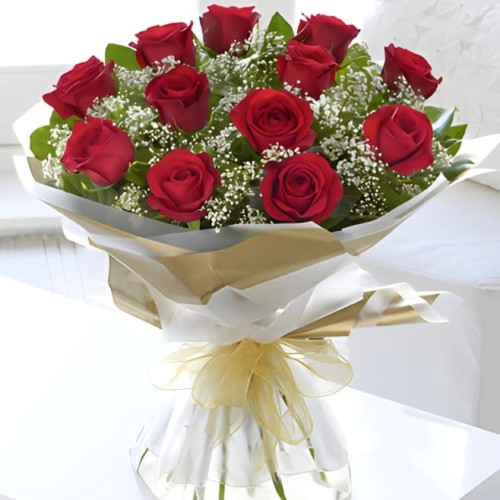 Red Roses Flower Bouquet