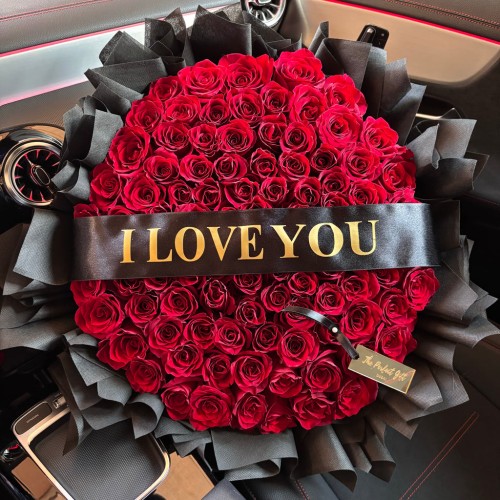 Luxury Roses Bouquet 'I LOVE YOU'