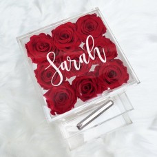 Personalized Acrylic Roses box with Name
