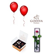 Godiva's Single Rose Gift Set