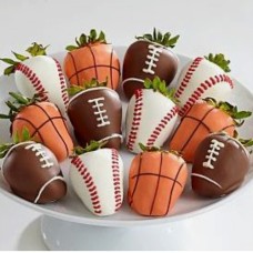 Sports Theme Chocolate-Dipped Strawberries (6 pieces)