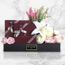 Luxury Chocolate And Flowers Gift Box