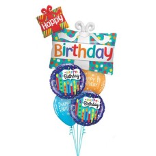 Giant Birthday Gift Balloon Bouquet