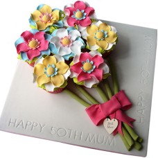 Birthday Flower Cupcake Bouquet