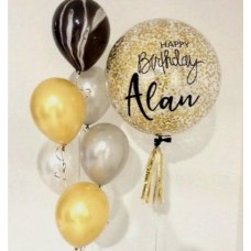Personalised Bubble Balloon with Confetti & 6 Latex (20 Inches Balloons)