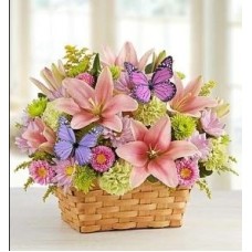 Butterflies Flower Basket