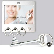 Personalised Corporate / Wedding Gift - Pierre Cardin Silver plated keyholder with photo frame (1 Piece)