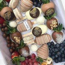Chocolate Dipped Strawberry, Berries, Macarons & Cakesicles