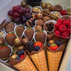 Ultimate Chocolate Dipped Cones, Berries & Pretzels