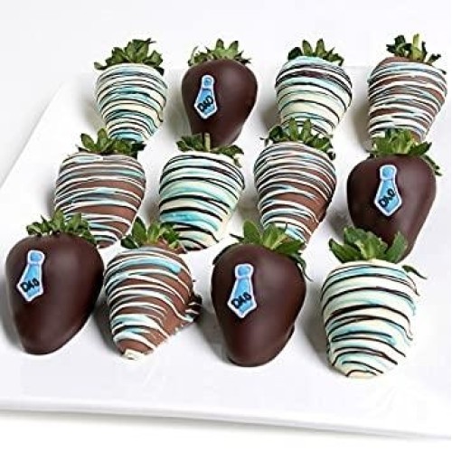Fathers Day Chocolate-Dipped Strawberries (16 Chocolate Strawberries)