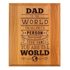 'Dad You Are The World' Wooden Frame