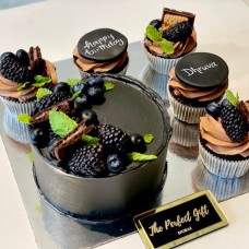Blueberry Birthday Cake & Cupcakes Set