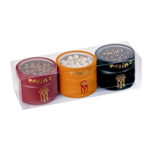 Maxim's De Paris 3 Tins Of Chocolate Pearls