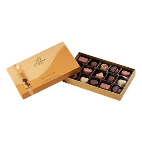 Gold Rigid Box By Godiva 15 pcs