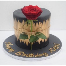 Gold & Black Rose Cake