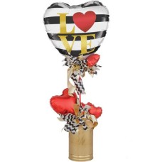 Love Striped Balloon Bouquet