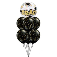 Starry Black Graduation Balloon Bouquet