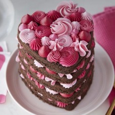 Pink Heart Cake