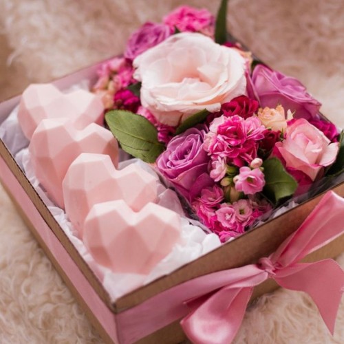 Choco-Smash mini Hearts with Flowers