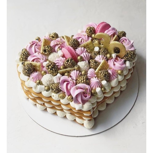 Pink Heart Cake