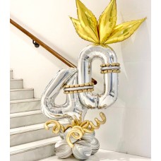 Metallic Age Balloon Arrangement