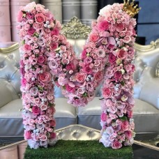 Large Letter Shape Flower Arrangement