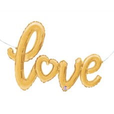Love Letter Balloon - Gold 47 inch