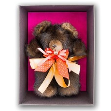 Luxurious Brown Natural Fur Teddy Bear