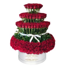 4-Tier Red Rose Gift Box