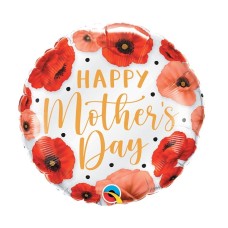 Mother's Day Red Poppies Balloon