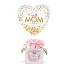 Happy Mother's Day Roses & Balloon