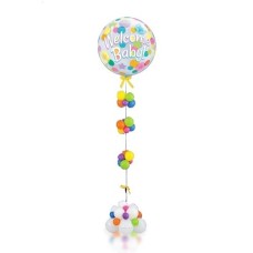 Welcome Baby Colorful Dots Balloon Stand