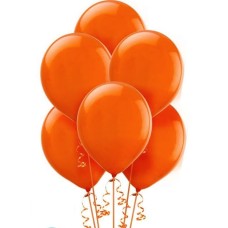 Orange Helium Latex Balloon