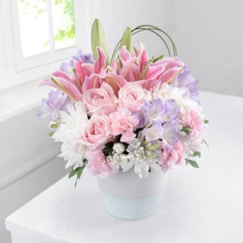 Adorable Pink Flower Pot
