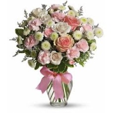 Innocent Pink Roses Vase