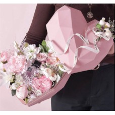 Diamond Cut Heart Shape Flower Box