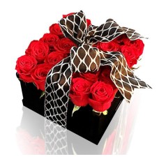 Roses in an Elegant Gift Box
