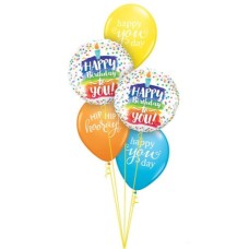 Happy Birthday Classic Balloon Bouquet