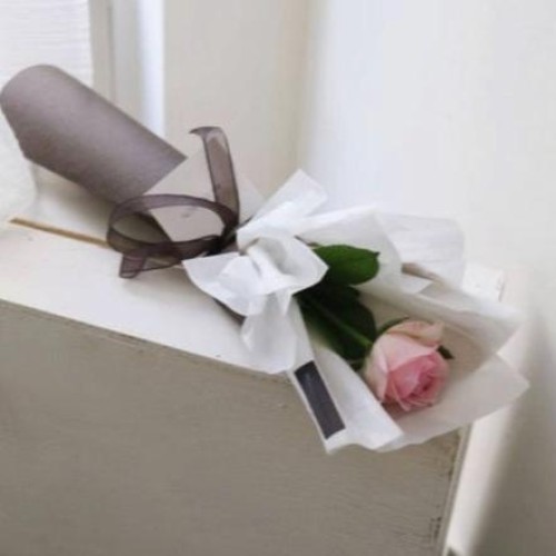 Single Rose in an Elegant Wrapping